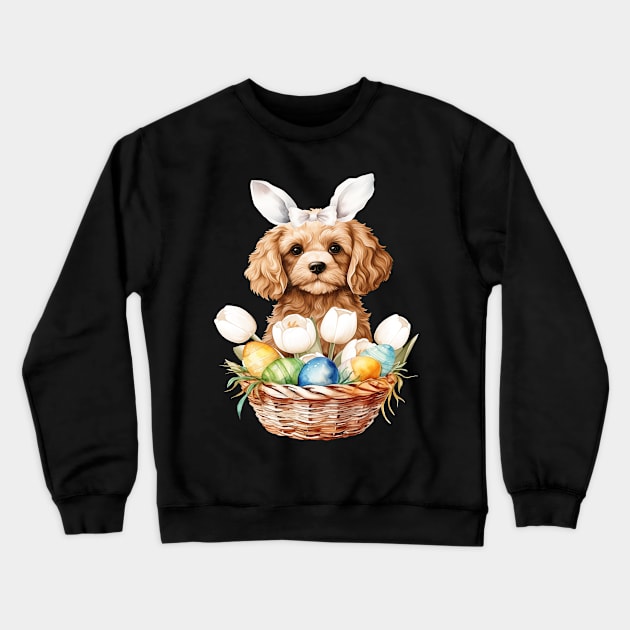 Cavapoo Easter Crewneck Sweatshirt by frankjoe